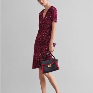 Michael Kors false wrap heart print dress
